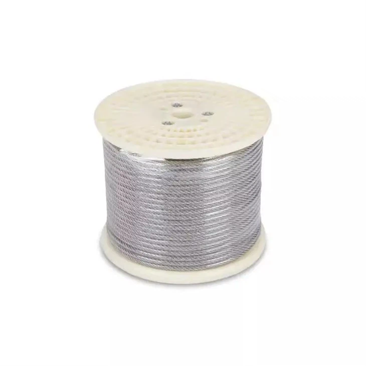 China memproduksi 7x7 pvc pvc tali kawat baja 2mm-3mm
